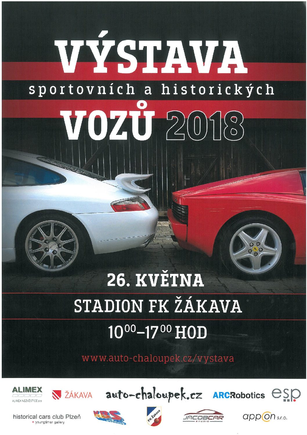 Výstava sportovních a historických vozů 2018 – 26.5.2018 v Žákavě
